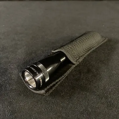 Vintage Mini Maglite Metal Flashlight 2AA Cell Made In USA. 6” W/ Nylon Sheath. • $14.99