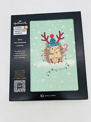 New Hallmark Pack Of 10 Personalized Video Cards Stockings Gifts Hedge Hog • $13.99