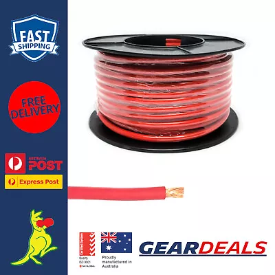 6 B&S Cable Single Core Red 103 Amp Australian Made 6 AWG Cable 6BS 30m Roll • $198.99