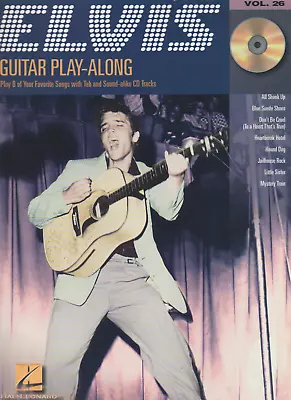 Elvis Guitar PlayAlong Tab Book/CD Mystery Train/Jailhouse Rock/Hound Dog • $10