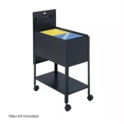 Safco Extra Deep Mobile Letter Size Tub File With Lock In Black • $230.99