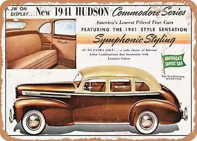 METAL SIGN - 1941 Hudson Commodore Sedan Vintage Ad • $18.66