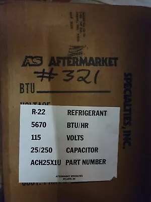 Matsushita Rotary Compressor Aftermarket Specialties Ach25x1u R22 5670 Btu • $300