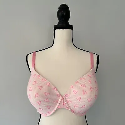 Victoria's Secret T-Shirt Lightly Lined Demi Underwire Bra Pink Heart 38DD NWOT • $19.99
