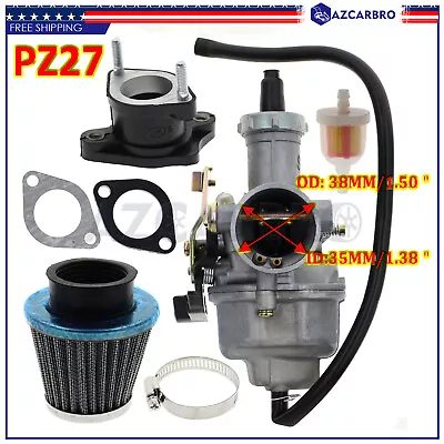 Carburetor PZ 27mm For 125 150 200 250 300cc ATV Go Karts Carb Chinese Sunl • $29.62