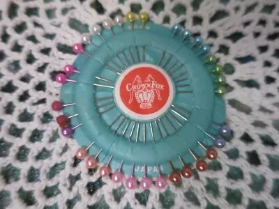 Vintage Crown Fox Pearlized Pins For Sewing Floral Etc • $3.50
