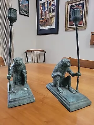 Pair Of Vintage Monkey Candlesticks  • $125