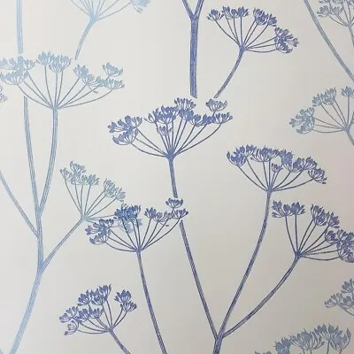 Fine Decor Albury Blue Country Floral Flower Botanical Motif Wallpaper FD40031S • £14.99