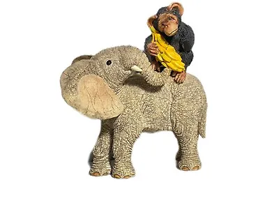 Tuskers Elephant Jordan And Charlie Monkey W/bananas Vintage Collectible • £17.78
