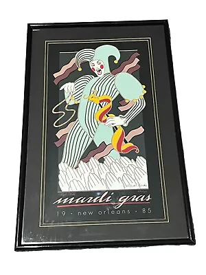 Vintage 1985 Official Mardi Gras Poster By Hugh Ricks Signed & Numbered • $150