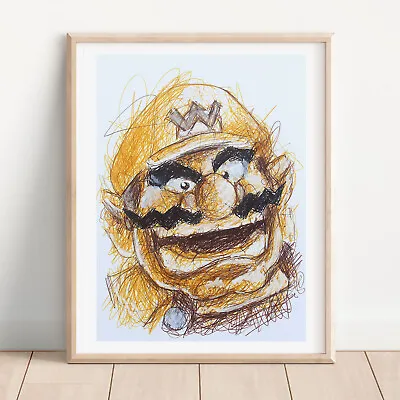 Wario Ballpoint Pen Print Super Mario Art Poster • $9.99