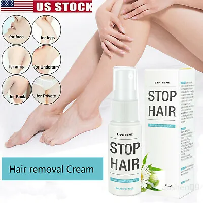 $8.85 • Buy Fast Permanent Hair Removal Spray Body Legs Stop Hair Growth Inhibitor Remover