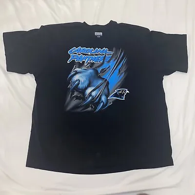 Vintage 90s Reebok North Carolina Panthers Claw Marks NFL T-Shirt Mens Size 2XL • $42.50