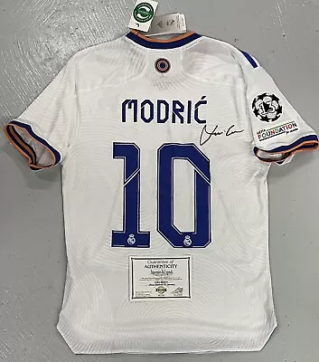 $699 • Buy LUKA MODRIC Signed Jersey Shirt Real Madrid UEFA Champions League COA