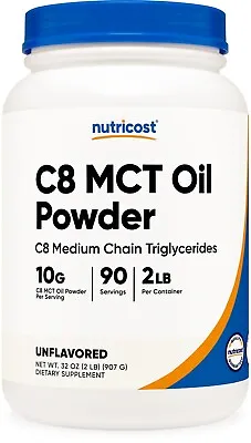 Nutricost C8 MCT Oil Powder 2LB (32oz) - 95% C8 MCT Oil Powder • $47.95