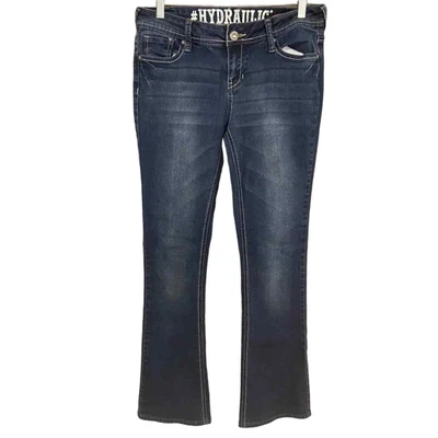 $20 • Buy Hydraulic Curvy Lola Fit Low Rise Bootcut Denim Jeans Embellished Sz 9/10