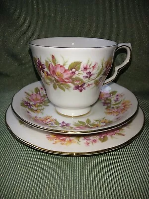 Colclough Wayside Tea Trio (Tea Cup Saucer Side Plate) • £6.99