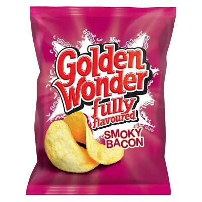 £17.29 • Buy Golden Wonder Crisps Box Of 32 X 32.5g Smoky Bacon NEW STOCK