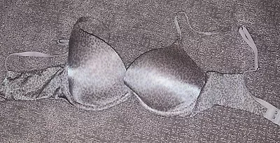 EUC Victoria’s Secret Bra Biofit Demi Uplift Purplecheetah/grey Colors 34C • $9.50