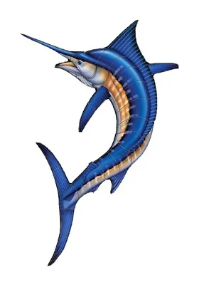 3” Sticker Blue Marlin Deep Sea Fishing Fisherman  Atlantic Ocean Boat Hook Reel • $3.99