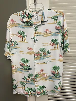 True Craft Men’s Flamingo Pattern Short Sleeve Shirt Size Small • $5