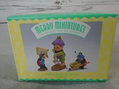 Hallmark Merry Miniatures Getting Ready For Spring 3 Piece Set (1997) • $6.99