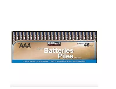 Kirkland Signature AAA Batteries 48 Pack No Mercury Added Best By 5/2031 • $10