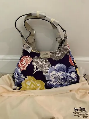 Coach NWT Madison Floral Maggie Handbag Shoulder Bag Purse Navy Multi 23351  • $140