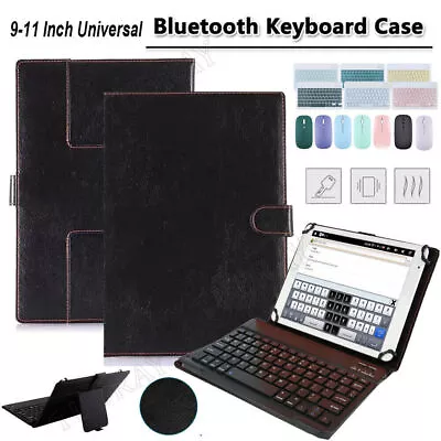 Universal Bluetooth Keyboard Case Mouse For IPad 5/6/7/8/9/10th Gen Air 2 3 4 5 • £17.99