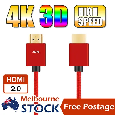 $9.02 • Buy HDMI To HDMI 4K 3D V2.0 Ultra High Speed Cable FHD 3D ARC HEC Nylon Braided Wire