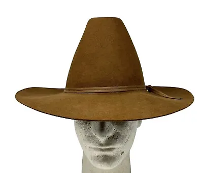 Vintage Thoroughbred 10X Brown Western Cowboy Hat Yellowstone Gunsmoke 7 1/4 • $124.95