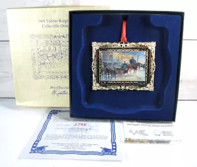 Mort Kunstler BRIEF ENCOUNTER Ornament 2009 Timber Ridge School COA & Stand • $36.79