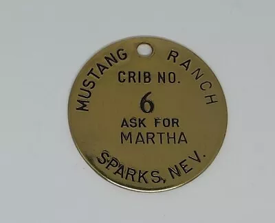 Brass Mustang Ranch Crib 6 Martha Hooker Prostitute Brothel Tag Spark Nevada  • $19.50