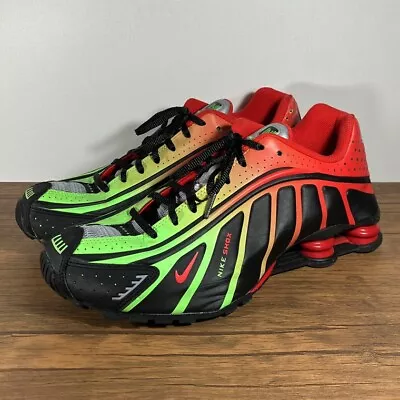 Nike Shox R4 Neymar Shoes Sneakers Black Green Red Gym BV1387-001 Mens Size 10 • $175