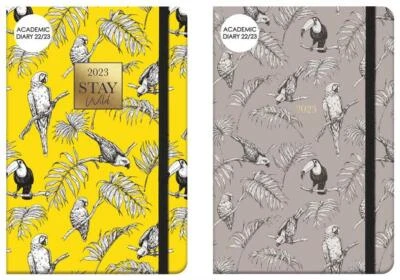 £3.75 • Buy 2022-2023 A5 Academic Diary Mid Year Flexi Birds Cover Student Teacher Planner