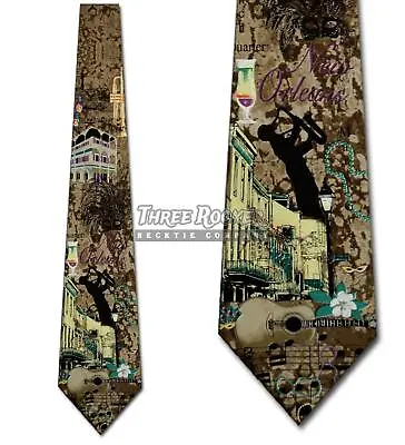 New Orleans Ties Mardi Gras Neckties New Orleans Parade Men's Neck Tie • $22.46