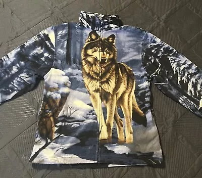 Vintage Wolf Full Zip Jacket • $20