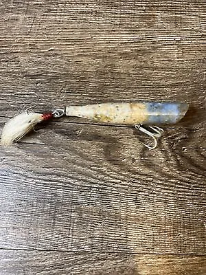 Vintage Atom Striper Bass Fishing Lure Blue White Bucktail • $19.95