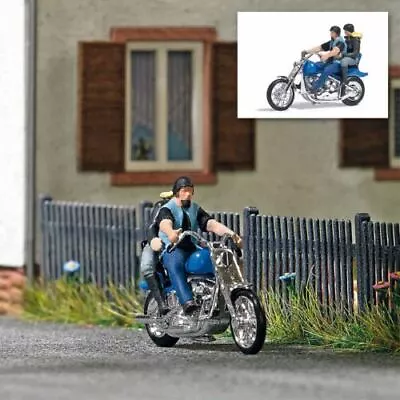 Busch 1/87 HO Scale Cool American Motorcycle Harley W/ Biker Couple - Action Set • $32.50