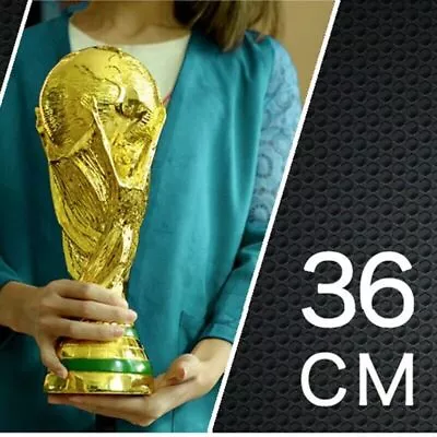 $15.63 • Buy Qatar 2022 New Resin World Cup Soccer Trophy Golden Football Champion Award Fan