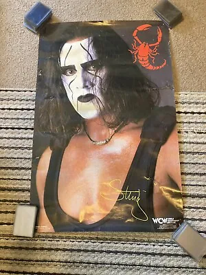 Vintage WCW STING  1998 Scorpio Poster NWO WWE AEW • $29.99