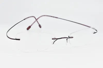 Marchon Eyeglasses Frame Airlock2 Purple Rimless Men Women 49[]21 140 #2982 • $59.36