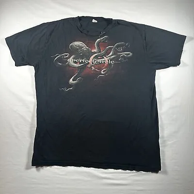 Vintage A Perfect Circle Octopus Tour T-Shirt Men's Large Y2K Black Distressed • $38.25