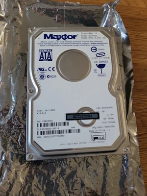 £0.99 • Buy Used MAXTOR DiamondMax 10 160GB SATA Hard Drive - 6V160E0