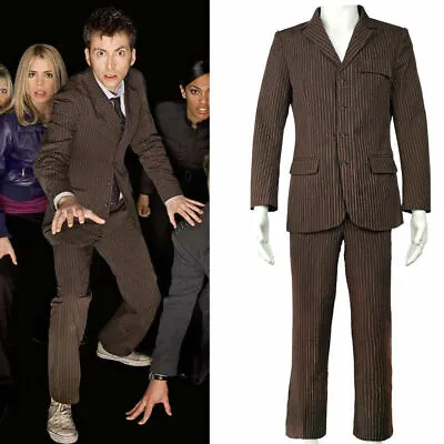 £82.07 • Buy Doctor Who Dr Brown Cosplay Pinstripe Business Suit Men'S Fancy Dress