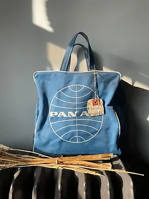 Vintage Pan Am Airline 1960’s Flight Attendant Stewardess Carry On Travel Bag • $49.99