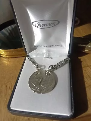 Vintage Mizpah Coin Necklace- Chapel Sterling Silver- Love • $59.50