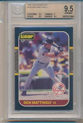 1987 Leaf Don Mattingly (#150) (Subs 3-9.5's/1-9) BGS9.5 BGS • $249.97