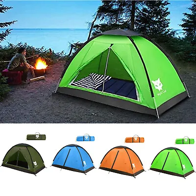 1-2 Man Portable Outdoor Lightweight Hiking Backpacking Camping Waterproof Tent • $69.98