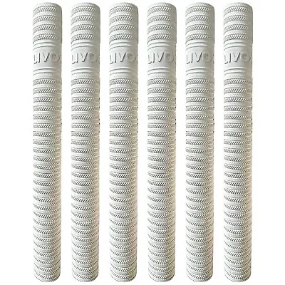 White Ring Texture Soft Cricket Bat Grip Long Size Handle White Pack Of 6 US • $16.75